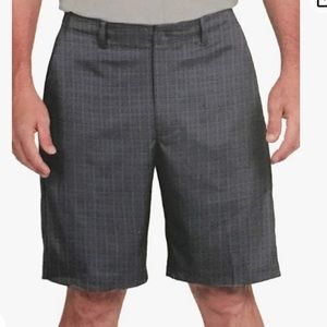 Pebble Beach black gray plaid performance golf shorts Sz 36 EUC